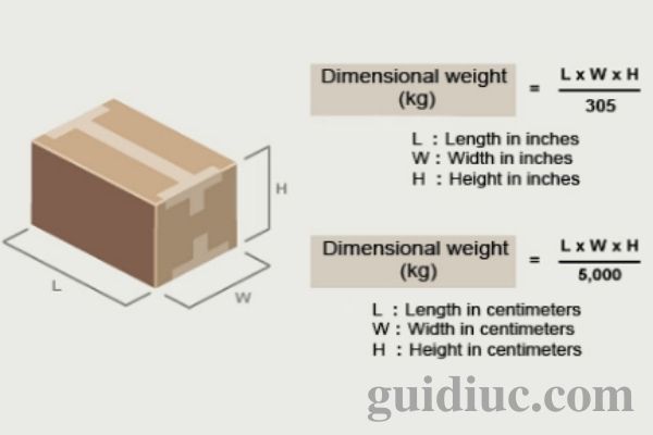 Cách tính trọng lượng hàng hóa